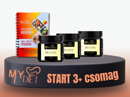 My-Diet Start 3+ csomag - Jeges kávé MyLatte, Ír kávé MyLatte, Mogyorókrém MyLatte, My-Diet könyv