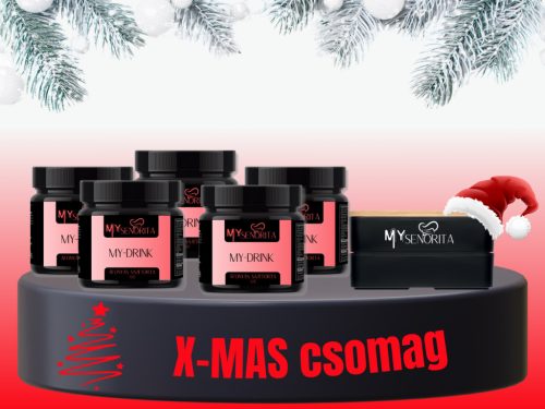 My-XMAS 5+ csomag: MyDrink karácsonyi pack - túrós rétes, rákóczi túrós, marcipán, zserbó, fahéjas alma, ajándék MyBento ételtároló