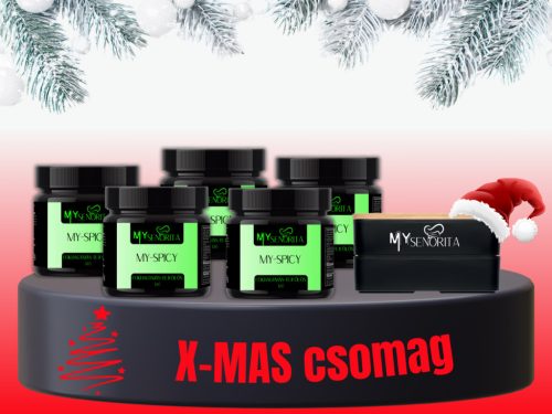 My-XMAS 5+ csomag: MyDrink karácsonyi fűszersó pack 2. - fűszeres-citromos-fokhagymás, sajtos, fokhagymás-tejfölös, mézes-sült oldalas, paprikás ajándék MyBento ételtároló