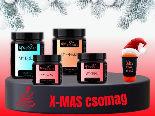 My-XMAS 4+ csomag: karácsonyi torta és myshake pack 3  - kókuszkocka myshake, bundázó, rákóczi túrós drink, retró rudi drink ajándék Shaker